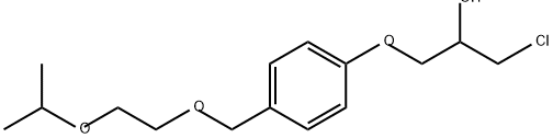 2-Propanol, 1-chloro-3-[4-[[2-(1-methylethoxy)ethoxy]methyl]phenoxy]- Struktur