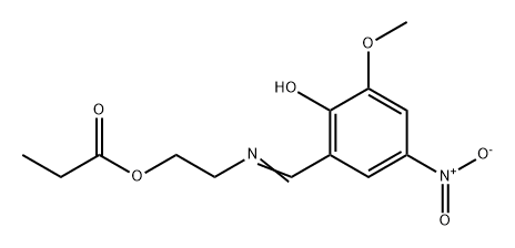 Phenol, 2-methoxy-4-nitro-6-[[[2-(1-oxopropoxy)ethyl]imino]methyl]-