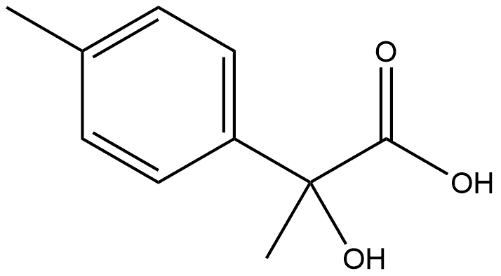 Benzeneacetic acid, α-hydroxy-α,4-dimethyl- Struktur