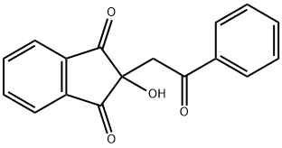 2-Hydroxy-2-(2-oxo-2-phenylethyl)-2,3-dihydro-1H-indene-1,3-dione Struktur