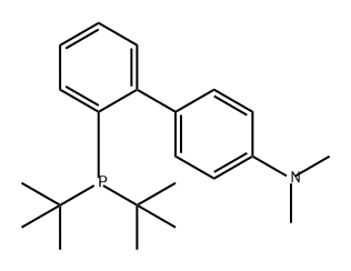 [1,1'-Biphenyl]-4-amine, 2'-[bis(1,1-dimethylethyl)phosphino]-N,N-dimethyl- Structure