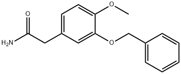 Benzeneacetamide, 4-methoxy-3-(phenylmethoxy)- Struktur