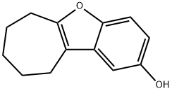 6H-Benzo[b]cyclohepta[d]furan-2-ol, 7,8,9,10-tetrahydro- Struktur