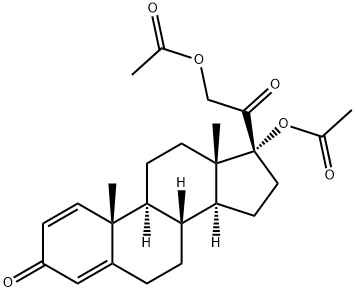 Pregna-1,4-diene-3,20-dione, 17,21-bis(acetyloxy)- (9CI) Struktur