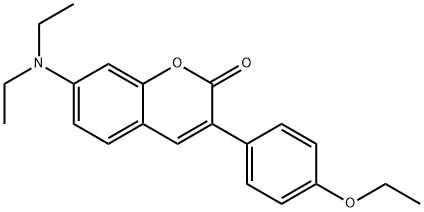 2H-1-Benzopyran-2-one, 7-(diethylamino)-3-(4-ethoxyphenyl)- Struktur