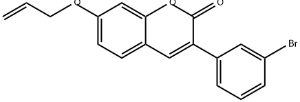 2H-1-Benzopyran-2-one, 3-(3-bromophenyl)-7-(2-propen-1-yloxy)- Struktur