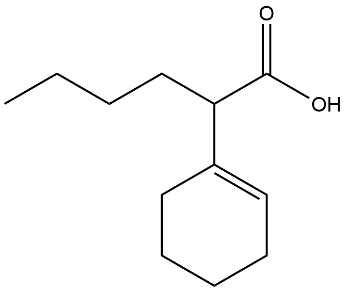 2-(1-Cyclohexen-1-yl)hexanoic acid Struktur