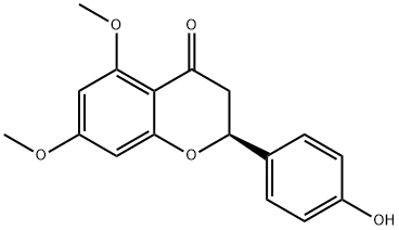 4H-1-Benzopyran-4-one, 2,3-dihydro-2-(4-hydroxyphenyl)-5,7-dimethoxy-, (2S)- Struktur