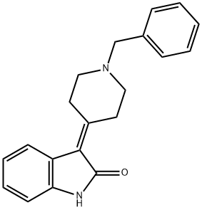 2H-Indol-2-one, 1,3-dihydro-3-[1-(phenylmethyl)-4-piperidinylidene]- Struktur