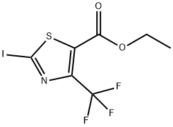 5-Thiazolecarboxylic acid, 2-iodo-4-(trifluoromethyl)-, ethyl ester Struktur