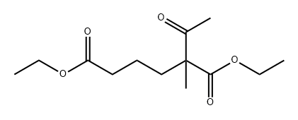 Hexanedioic acid, 2-acetyl-2-methyl-, 1,6-diethyl ester Struktur