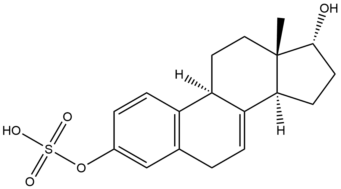 Estra-1,3,5(10),7-tetraene-3,17-diol, 3-(hydrogen sulfate), (17α)- Struktur