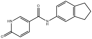 3-Pyridinecarboxamide,N-(2,3-dihydro-1H-inden-5-yl)-1,6-dihydro-6-oxo-(9CI) Struktur