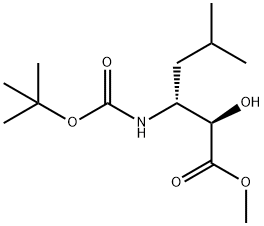 Hexanoic acid, 3-[[(1,1-dimethylethoxy)carbonyl]amino]-2-hydroxy-5-methyl-, methyl ester, [R-(R*,R*)]- (9CI)