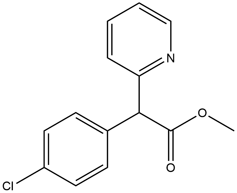 2-Pyridineacetic acid, α-(4-chlorophenyl)-, methyl ester Struktur