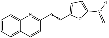 2-{2-(5-Nitro-2-pyryl) vinyl] synolin Struktur