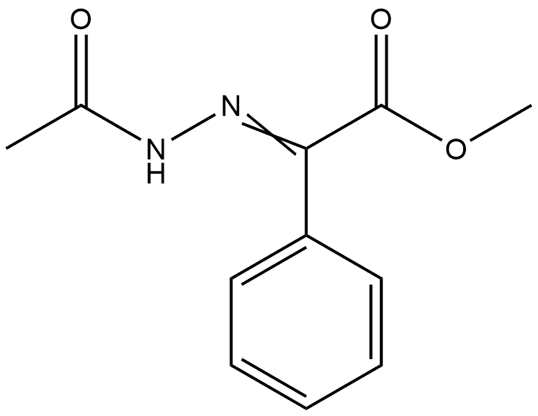 Benzeneacetic acid, α-(2-acetylhydrazinylidene)-, methyl ester Struktur