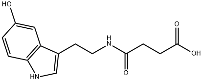 Butanoic acid, 4-[[2-(5-hydroxy-1H-indol-3-yl)ethyl]amino]-4-oxo- Struktur