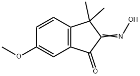 1H-Indene-1,2(3H)-dione, 6-methoxy-3,3-dimethyl-, 2-oxime Struktur