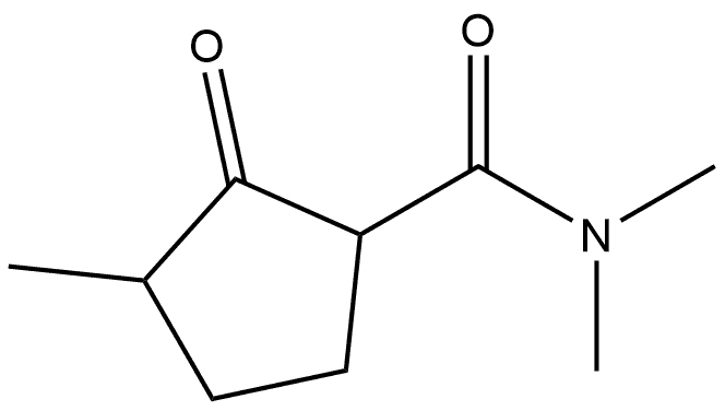 N,N,3-trimethyl-2-oxocyclopentane-1-carboxamide Struktur