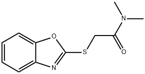 2-(1,3-Benzoxazol-2-ylsulfanyl)-N,N-dimethylacetamide Struktur