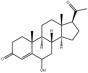 Pregn-4-ene-3,20-dione, 6-hydroxy- (8CI,9CI) Struktur