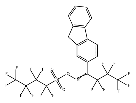 1-Butanone, 1-(9H-fluoren-2-yl)-2,2,3,3,4,4,4-heptafluoro-, O-[(1,1,2,2,3,3,4,4,4-nonafluorobutyl)sulfonyl]oxime Struktur