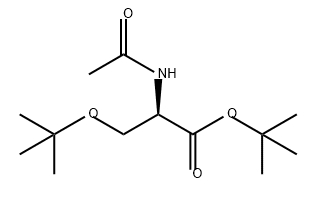 D-Serine, N-acetyl-O-(1,1-dimethylethyl)-, 1,1-dimethylethyl ester Struktur