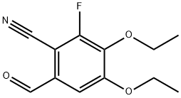 3,4-Diethoxy-2-fluoro-6-formylbenzonitrile Struktur