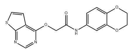 Acetamide, N-(2,3-dihydro-1,4-benzodioxin-6-yl)-2-(thieno[2,3-d]pyrimidin-4-yloxy)- Struktur