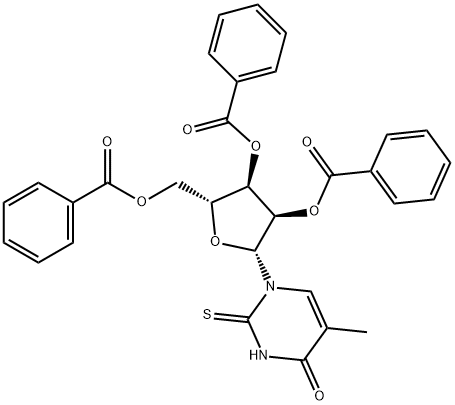 Uridine, 5-methyl-2-thio-, 2',3',5'-tribenzoate (7CI,9CI) Struktur