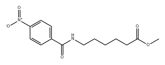 Hexanoic acid, 6-[(4-nitrobenzoyl)amino]-, methyl ester Struktur