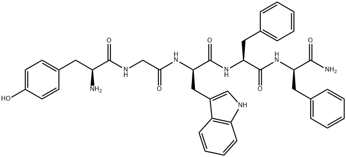 TYR-GLY-D-TRP-PHE-D-PHE AMIDE) Struktur