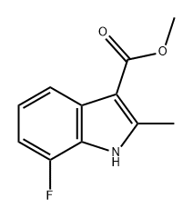 1H-Indole-3-carboxylic acid, 7-fluoro-2-methyl-, methyl ester Struktur