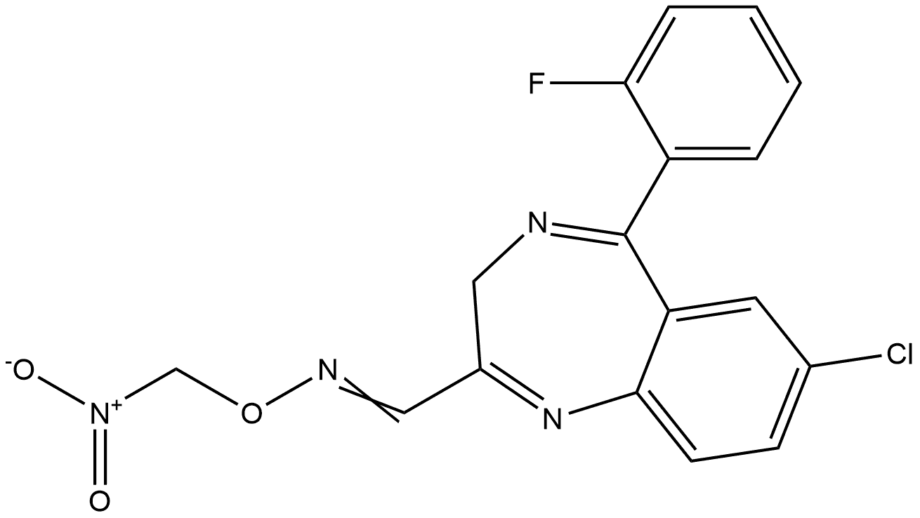 3H-1,4-Benzodiazepine-2-carboxaldehyde, 7-chloro-5-(2-fluorophenyl)-α-nitro-, O-methyloxime (9CI)