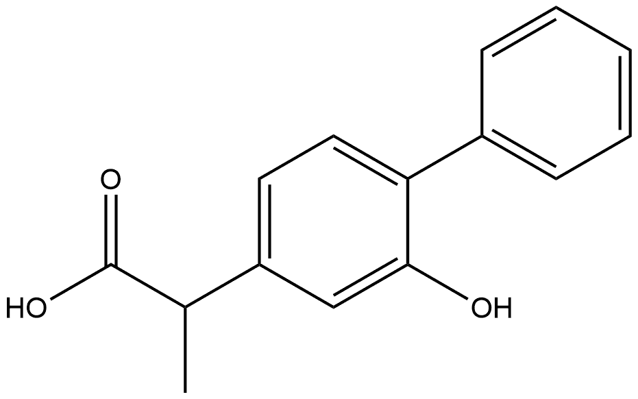 [1,1'-Biphenyl]-4-acetic acid, 2-hydroxy-α-methyl-, (+)- Struktur