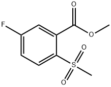 Benzoic acid, 5-fluoro-2-(methylsulfonyl)-, methyl ester Struktur