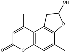 7H-Furo3,2-f1benzopyran-7-one, 1,2-dihydro-2-hydroxy-4,9-dimethyl- Struktur