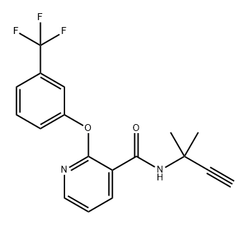 3-Pyridinecarboxamide, N-(1,1-dimethyl-2-propyn-1-yl)-2-[3-(trifluoromethyl)phenoxy]-