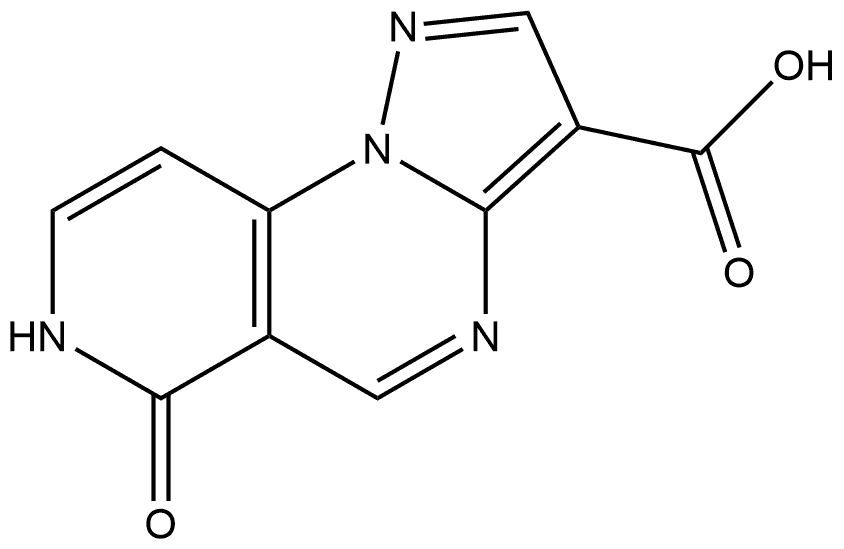 6,7-Dihydro-6-oxopyrazolo[1,5-a]pyrido[3,4-e]pyrimidine-3-carboxylic acid Struktur