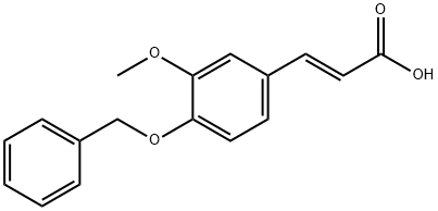 2-Propenoic acid, 3-[3-methoxy-4-(phenylmethoxy)phenyl]-, (2E)- Struktur