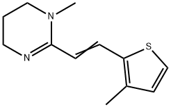 Pyrimidine, 1,4,5,6-tetrahydro-1-methyl-2-[2-(3-methyl-2-thienyl)ethenyl]- Struktur