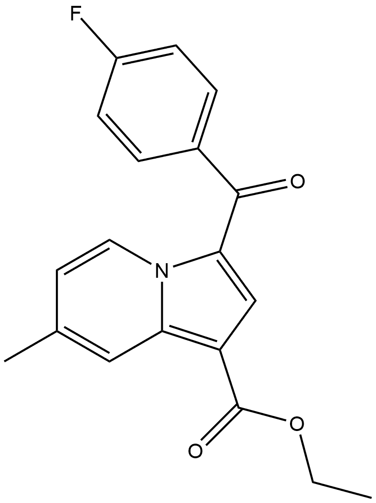 Ethyl 3-(4-fluorobenzoyl)-7-methyl-1-indolizinecarboxylate Struktur