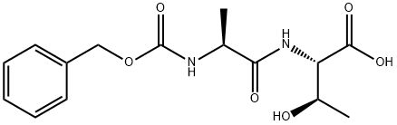 3-Hydroxy-2-[2-(phenylmethoxycarbonylamino)propanoylamino]butanoic acid Struktur