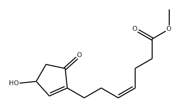 4-Heptenoic acid, 7-(3-hydroxy-5-oxo-1-cyclopenten-1-yl)-, methyl ester, (4Z)- Struktur