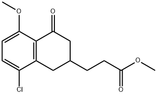 Methyl 3-(8-chloro-5-methoxy-4-oxo-1,2,3,4-tetrahydronaphthalen-2-yl)propanoate Struktur