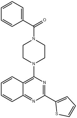 Methanone, phenyl[4-[2-(2-thienyl)-4-quinazolinyl]-1-piperazinyl]- Struktur