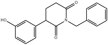 1-Benzyl-3-(3-hydroxyphenyl)piperidine-2,6-dione Struktur