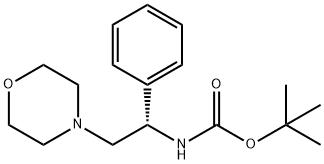 Carbamic acid, N-[(1S)-2-(4-morpholinyl)-1-phenylethyl]-, 1,1-dimethylethyl ester Struktur