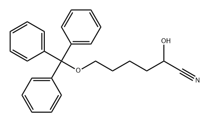 Hexanenitrile, 2-hydroxy-6-(triphenylmethoxy)- Struktur